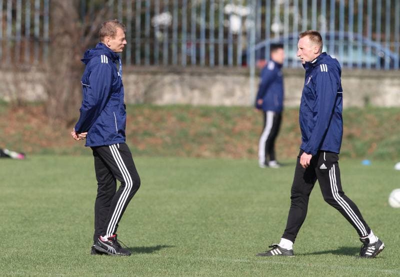 Football. Gornik Zabrze. Training. 01.11.2013