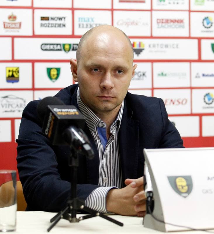 Football. GKS Katowice. Press Conference. 29.10.2014