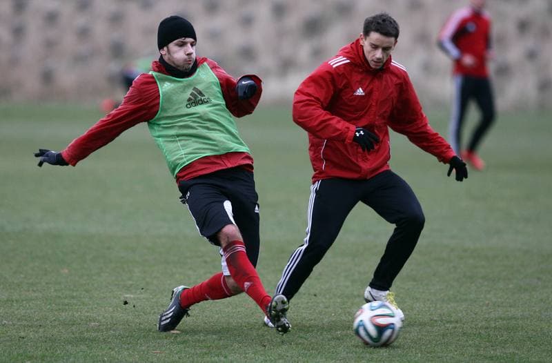 Football. Gornik Zabrze. Training. 12.11.2013