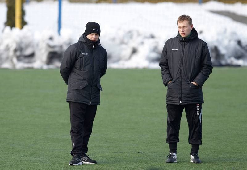 Football. GKS Katowice. Training. 15.01.2015