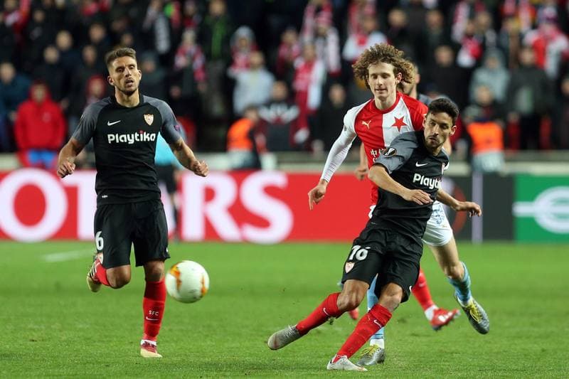 Football. UEFA Europa League. Slavia Prague - Sevilla FC. 14.03.2019