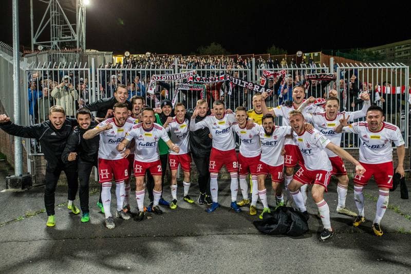 Football. Fortuna I Liga. GKS 1962 Jastrzebie - LKS Lodz. 04.05.2019