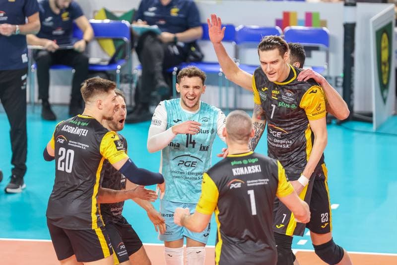 Volleyball. PlusLiga. GKS Katowice - PGE Giek Skra Belchatow. 09.12.2023