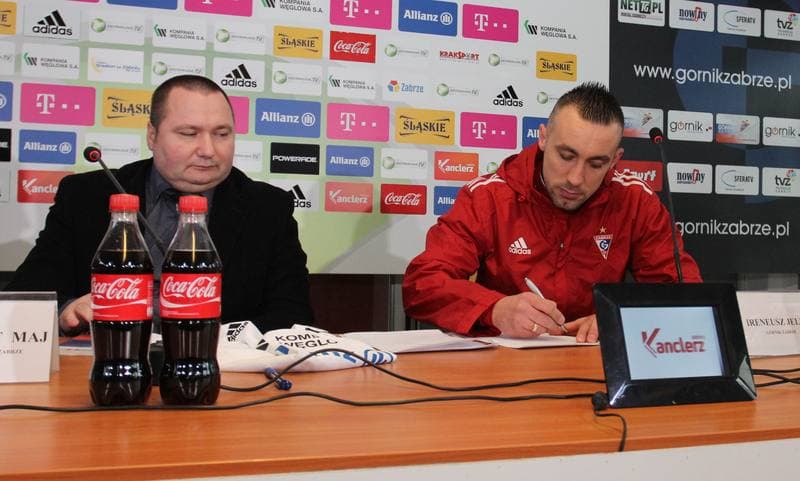 Football. Gornik Zabrze. Press Conference. 28.02.2013