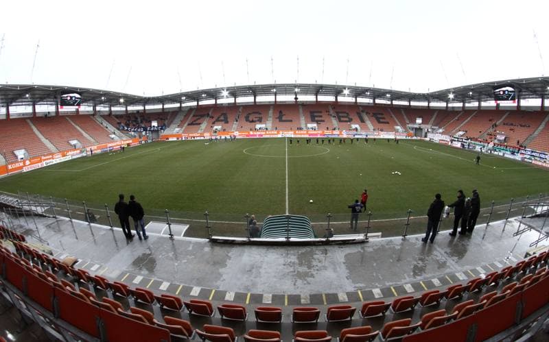 Football. T-mobile Ekstraklasa. Zaglebie Lubin - Ruch Chorzow. 01.04.2013