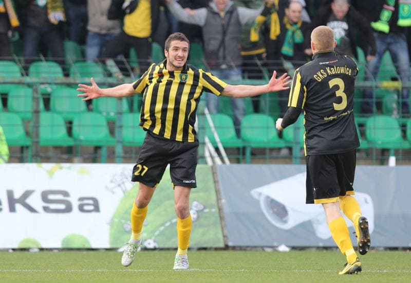 Football. I liga. GKS Katowice - Zawisza Bydgoszcz. 14.04.2013