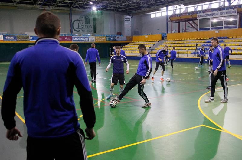 Football. Ruch Chorzow. Training. 05.01.2015