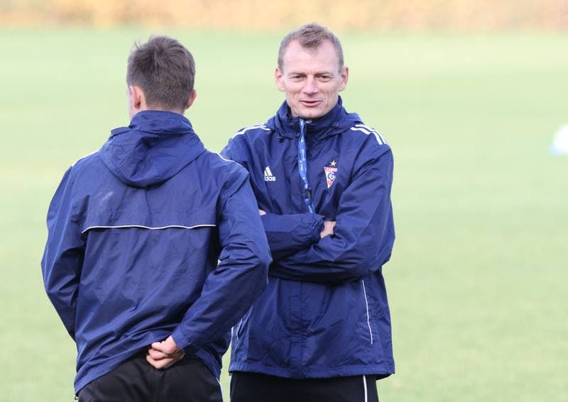 Football. Gornik Zabrze. Training. 01.11.2013