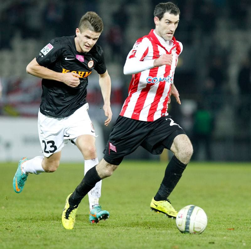 Football. T-Mobile Ekstraklasa. Cracovia Krakow - Zaglebie Lubin. 09.12.2013