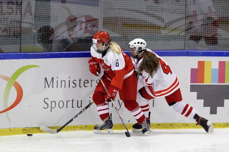 Ice Hockey. U18 Women's World Championship. Poland - Denmark. 08.01.2017