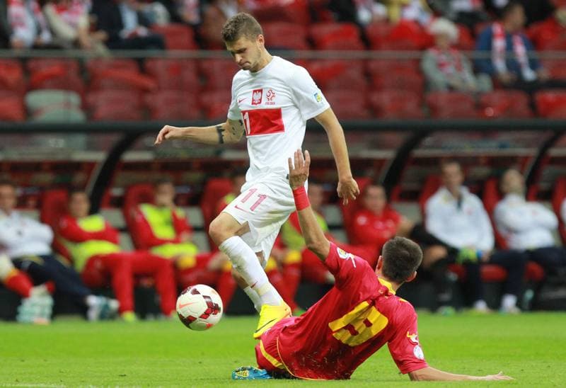 Football. 2014 FIFA World Cup Qualifiers. Poland - Montenegro. 06.09.2013