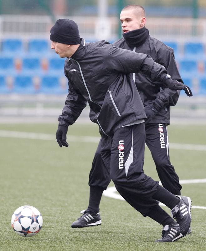 Football. GKS Katowice. Training. 15.01.2015