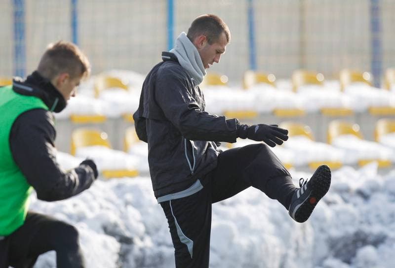 Football. GKS Katowice. Training. 15.01.2015