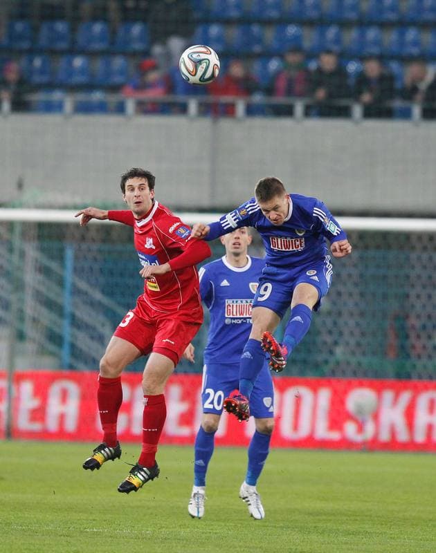 Football. T-Mobile Ekstraklasa. Piast Gliwice - Podbeskidzie Bielsko Biala. 26.04.2015