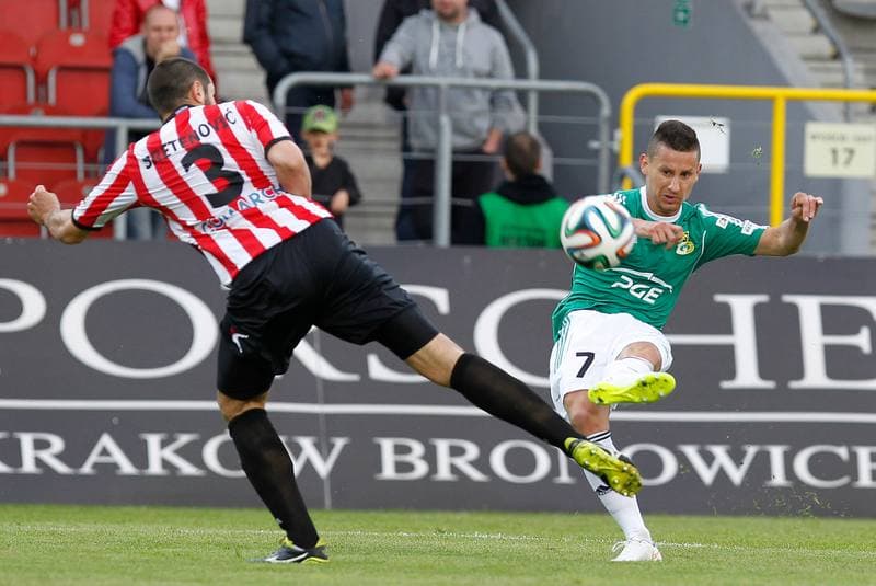 Football. T-Mobile Ekstraklasa. Cracovia Krakow - GKS Belchatow. 10.05.2015
