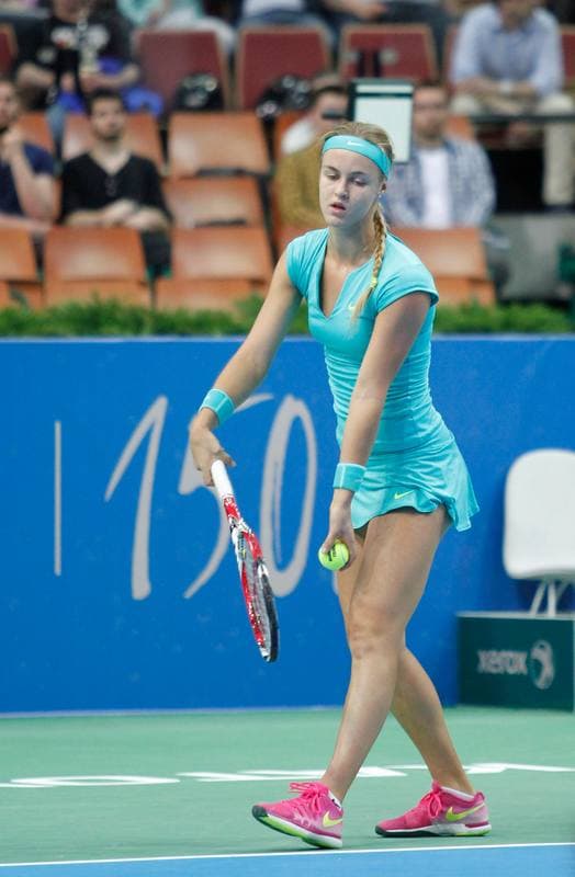 Tennis. Katowice Open 2015. Urszula Radwanska - Elizaveta Kulichkova. 07.04.2015