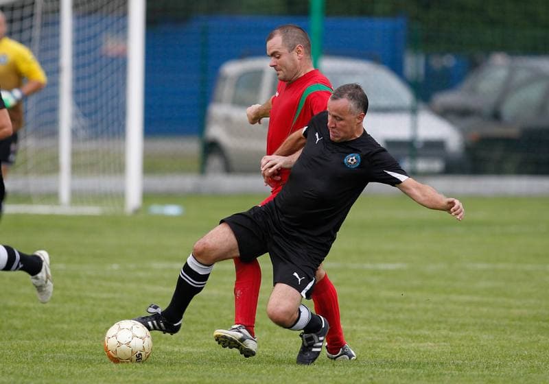 Football. Friendly Match. Strazak Mikolow - Reprezentacja Slaska Oldboyow. 09.09.2014