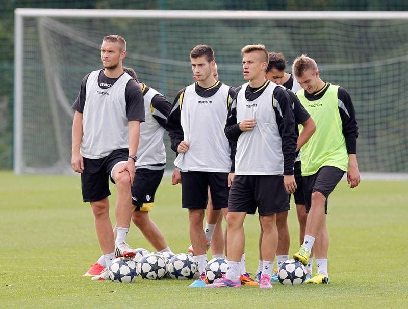 Football. GKS Katowice. Training. 15.01.2015