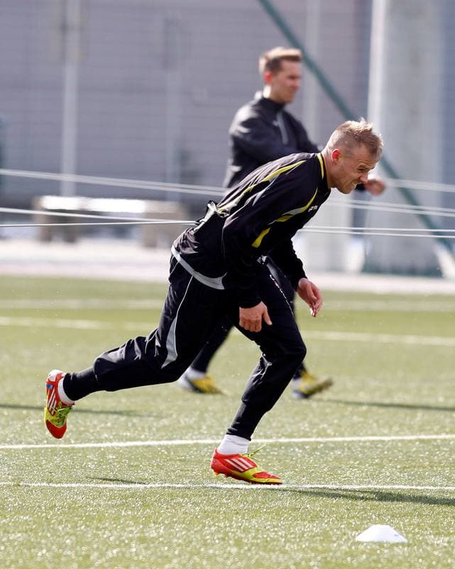 Football. GKS Katowice. Training. 15.01.2015