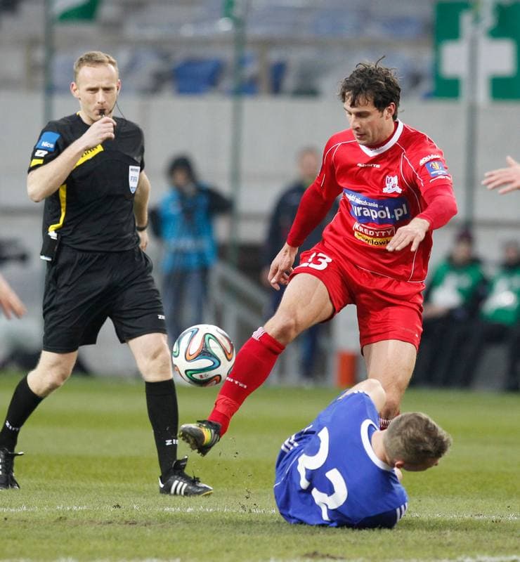 Football. T-Mobile Ekstraklasa. Podbeskidzie Bielsko Biala - Piast Gliwice. 03.11.2014