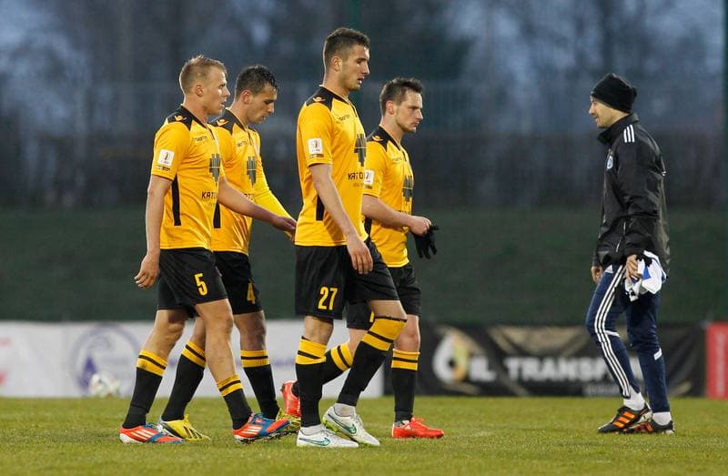 Football. I Liga. Wigry Suwalki - GKS Katowice. 04.04.2015