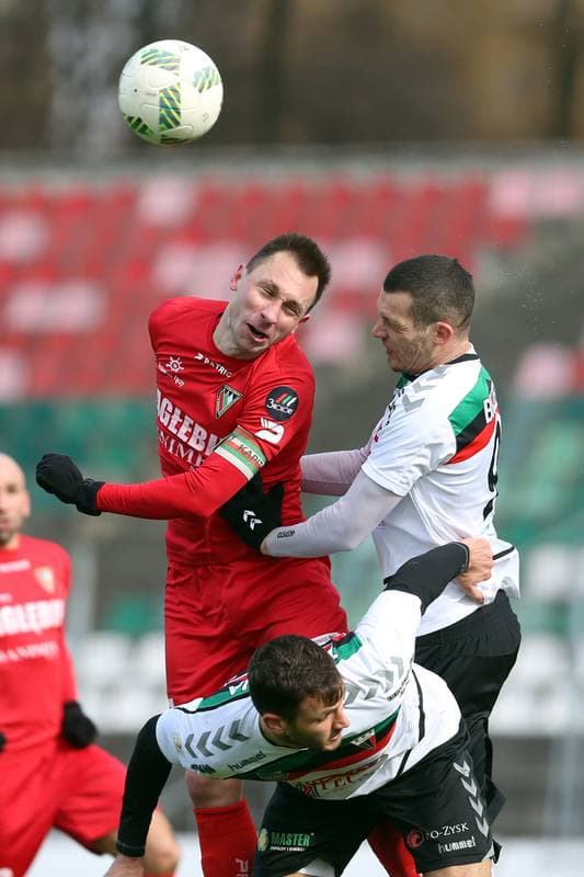 Football. Sparing. Zaglebie Sosnowiec - GKS Tychy. 25.02.2017