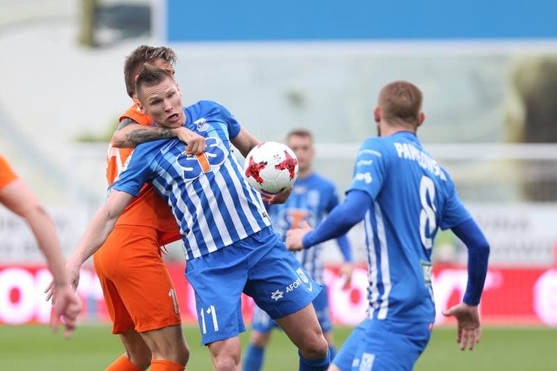 Football. Lotto Ekstraklasa. Bruk-Bet Termalica Nieciecza - Lech Poznan. 07.05.2017