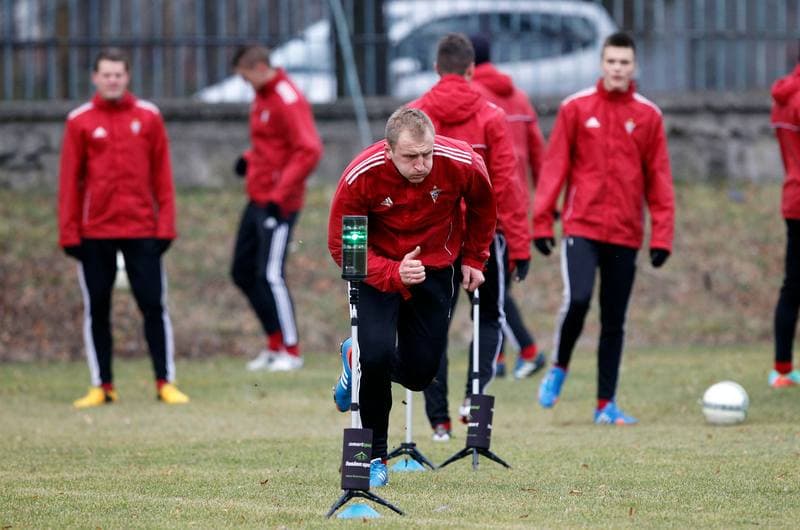 Football. Gornik Zabrze. Training. 08.01.2014