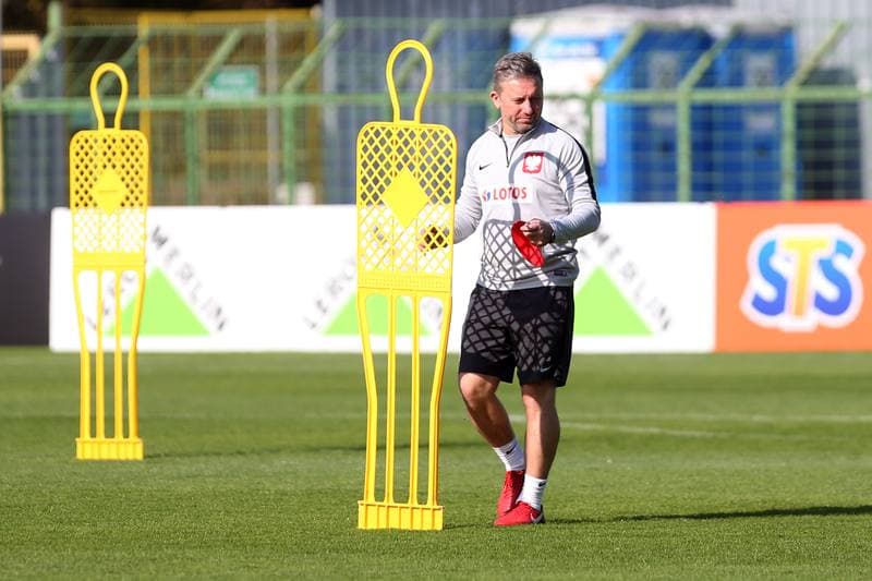 Football. Poland national team. Training. 12.10.2018