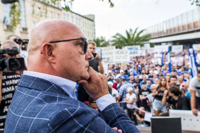 Football. Ruch Chorzow. Protest. 05.09.2019