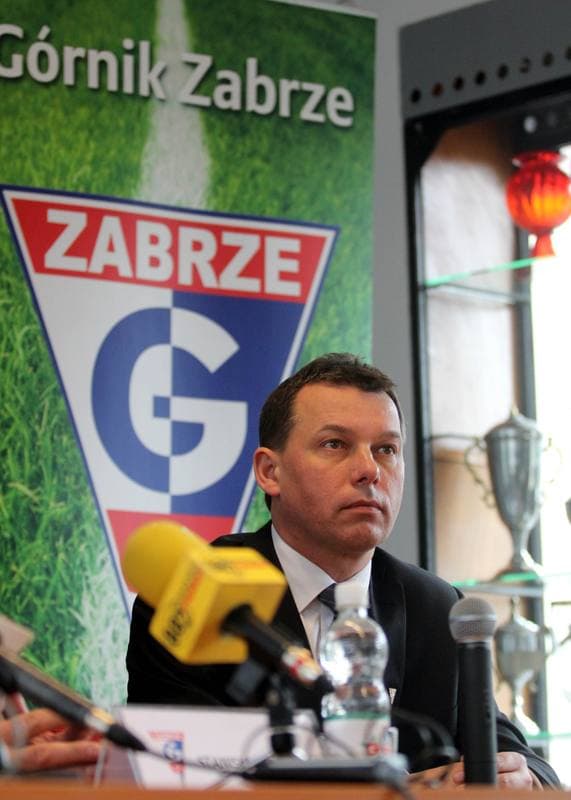Football. Gornik Zabrze. Press Conference. 08.04.2011