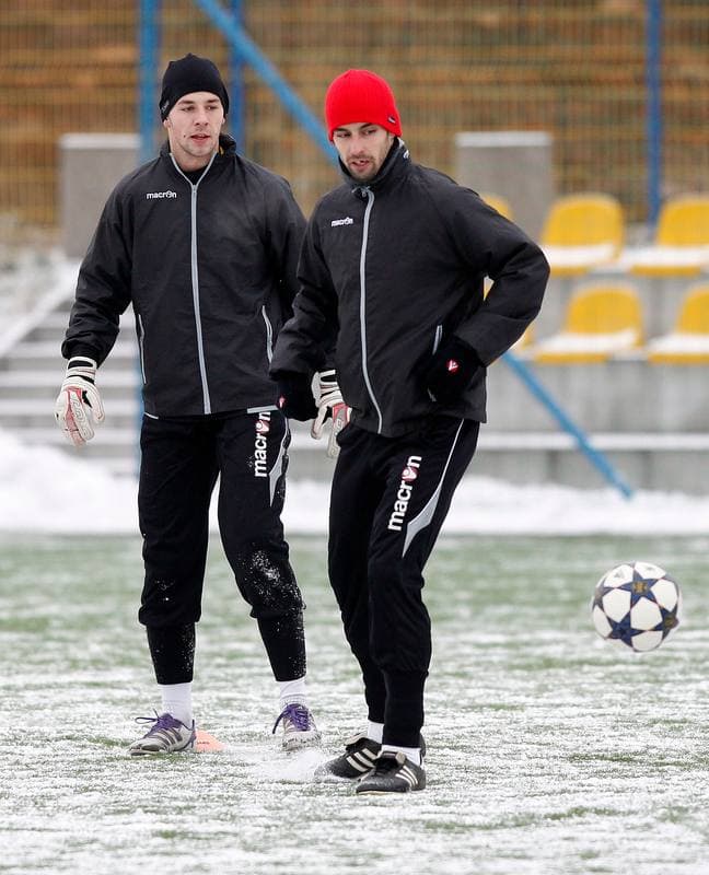 Football. GKS Katowice. Training. 24.01.2014
