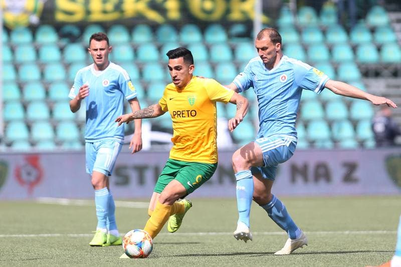 Football. Fortuna Liga. MSK Zilina - Slovan Bratislava. 14.04.2019