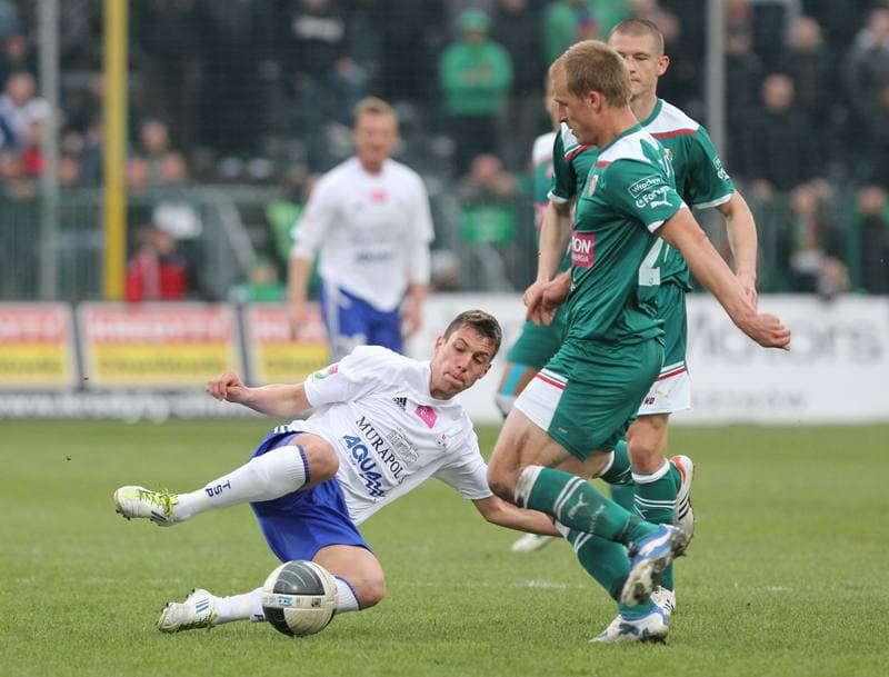 Football. T-Mobile Ekstraklasa. Podbeskidzie Bielsko-Biala - Slask Wroclaw. 14.04.2012