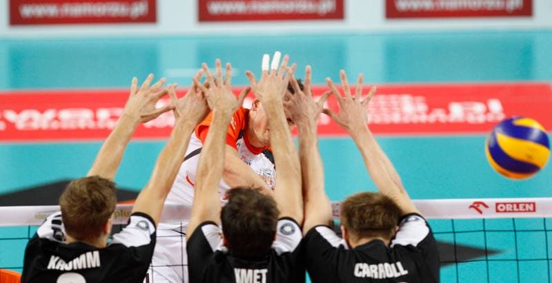Volleyball. Sparing. Jastrzebski Wegiel - Berlin Recycling Volleys. 01.10.2014