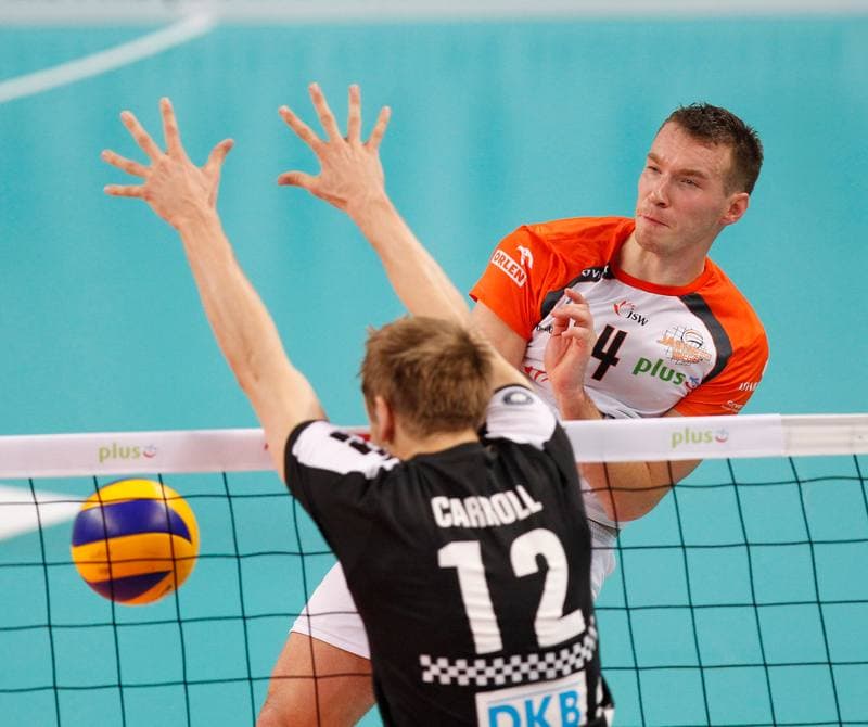 Volleyball. Sparing. Jastrzebski Wegiel - Berlin Recycling Volleys. 01.10.2014