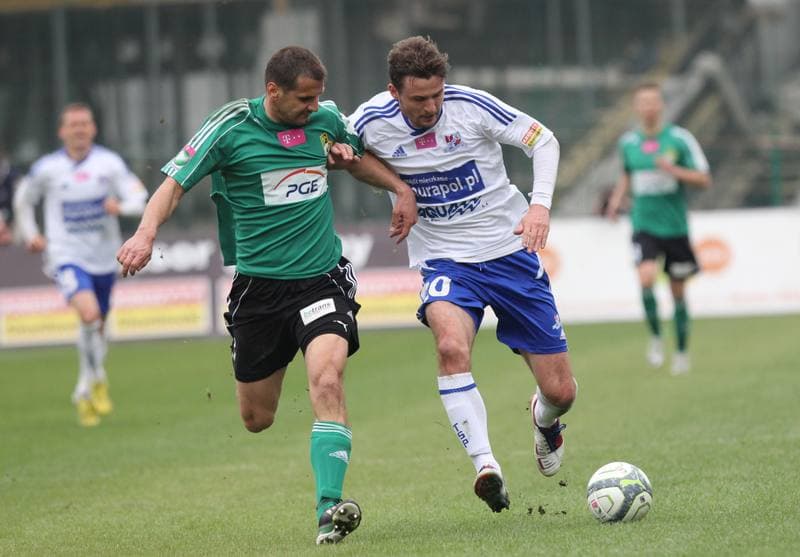 Football. T-Mobile Ekstraklasa. Podbeskidzie Bielsko-Biala - GKS Belchatow. 20.04.2013