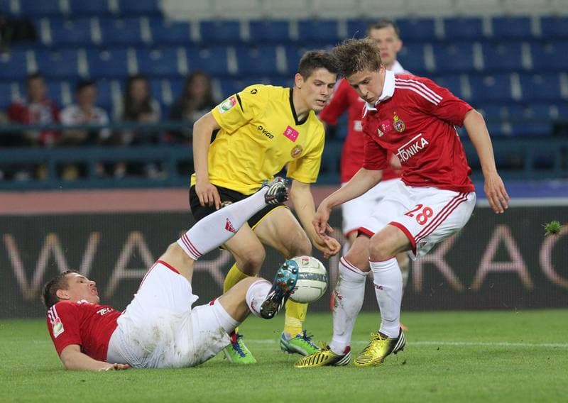 Football. T-Mobile Ekstraklasa. Wisla Krakow - Widzew Lodz. 26.04.2013