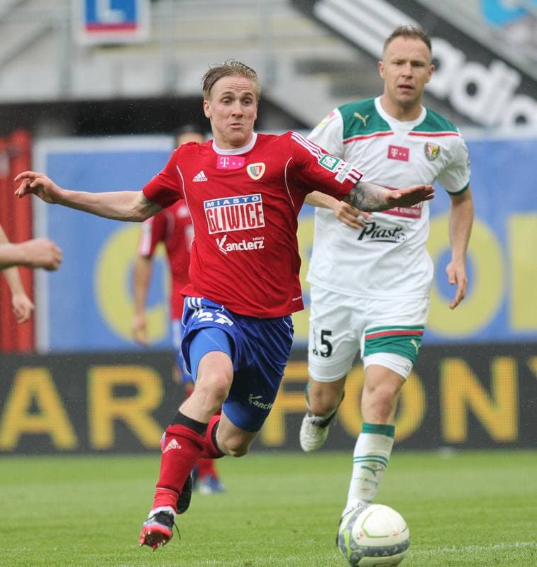 Football. T-Mobile Ekstraklasa. Piast Gliwice - Slask Wroclaw. 12.05.2013