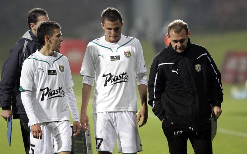 Football. Bytom Ekstraklasa. Polonia Bytom - Slask Wroclaw. 22.10.2010