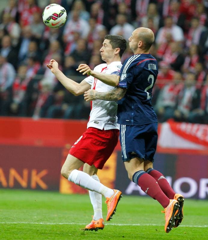 Football. UEFA European Qualifiers. Poland - Scotland. 14.10.2014