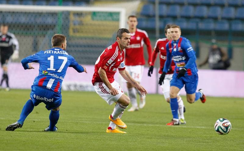 Football. T-Mobile Ekstraklasa. Wisla Krakow - Podbeskidzie Bielsko Biala. 24.10.2014