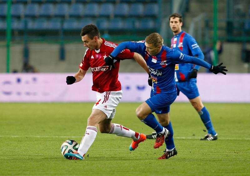 Football. T-Mobile Ekstraklasa. Wisla Krakow - Podbeskidzie Bielsko Biala. 24.10.2014