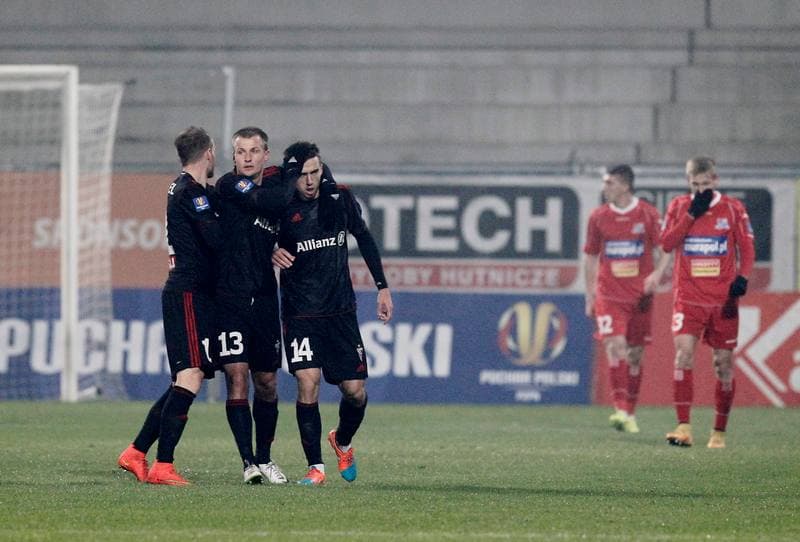 Football. T-Mobile Ekstraklasa. Gornik Zabrze - Podbeskidzie Bielsko Biala. 24.11.2013