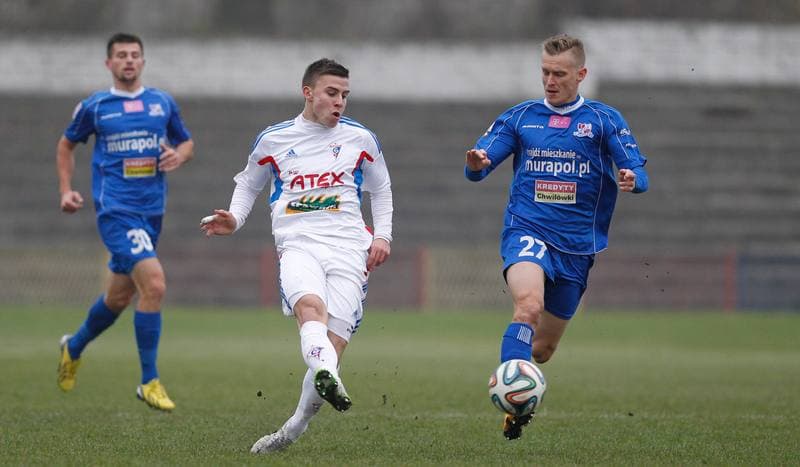 Football. III Liga Opolsko - Slaska. Gornik II Zabrze - Podbeskidzie II Bielsko Biala. 14.11.2014