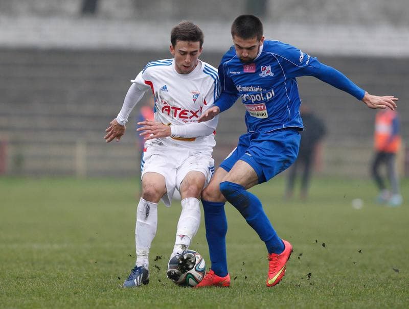 Football. III Liga Opolsko - Slaska. Gornik II Zabrze - Podbeskidzie II Bielsko Biala. 14.11.2014