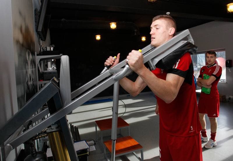 Football. Gornik Zabrze. Training. 07.01.2014