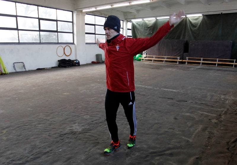 Football. Gornik Zabrze. Training. 08.01.2014