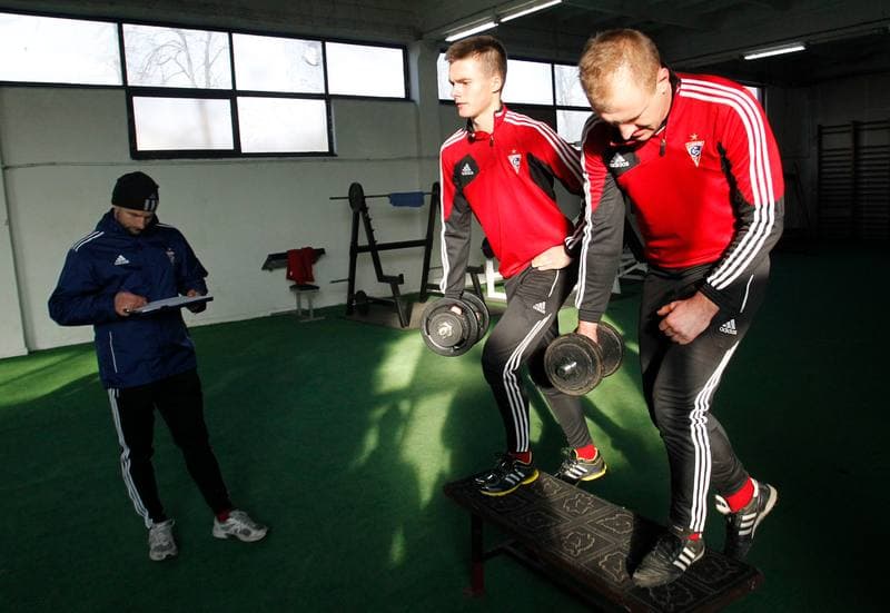 Football. Gornik Zabrze. Training. 08.01.2014