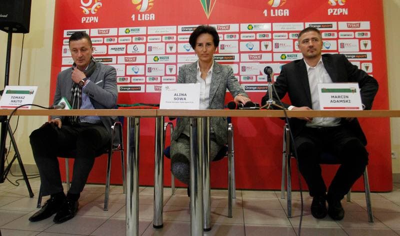 Football. GKS Tychy. Press Conference. 05.12.2014